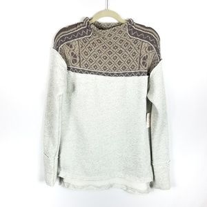 FREE PEOPLE | Gray & Brown Mock Neck Sweater S